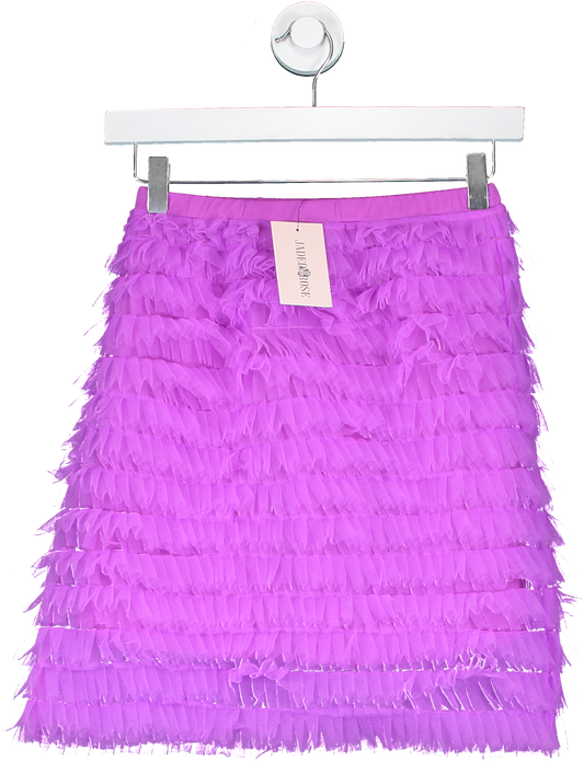 Jaded Rose Purple Ruffle Mesh Mini Skirt UK 6