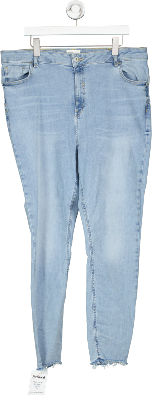 River Island Blue High Rise Skinny Jeans UK 20