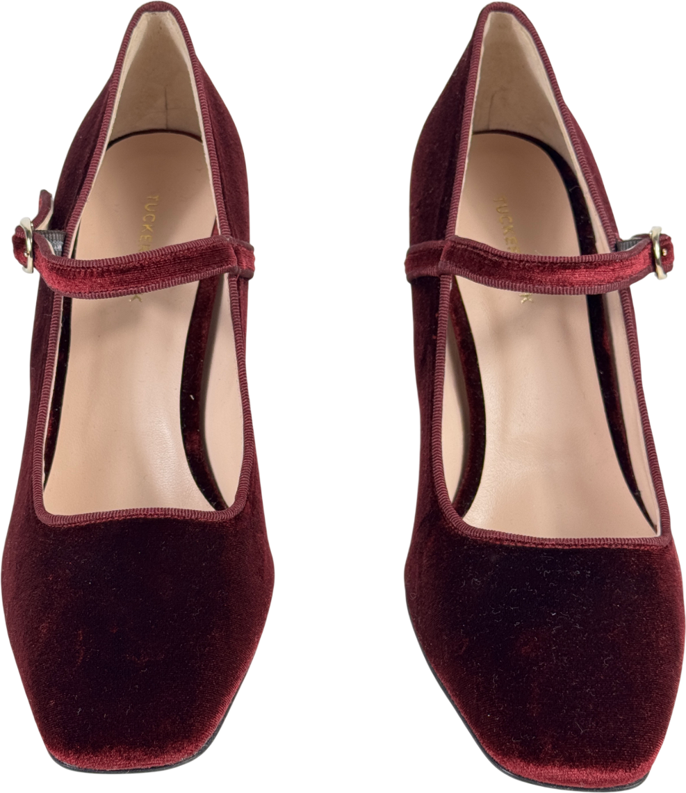 TUCKERNUCK Oxblood Velvet Julia Heels US10 UK 8 EU 41 👠
