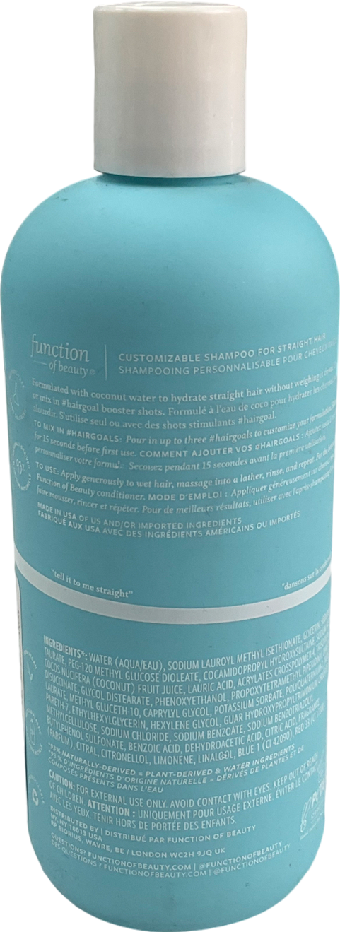 function of beauty Straight Hair Shampoo 325ml