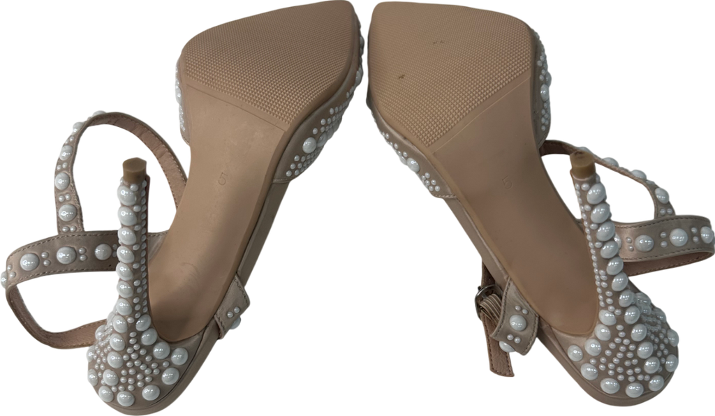 Misspap Nude Gem Heels UK 5 EU 38 👠