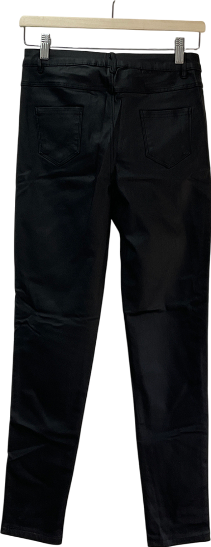 apperloth Black Leather Look Trousers UK M