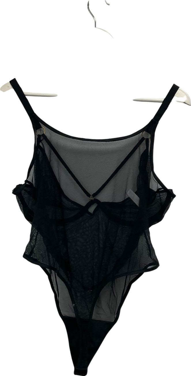 Mapale Black Mesh Bodysuit UK XXXL