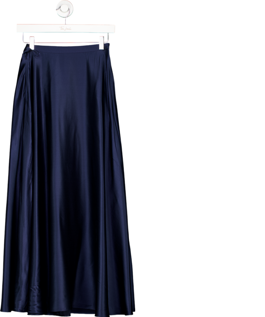 Lily Silk Blue Selene Umbrella Maxi Skirt UK 6