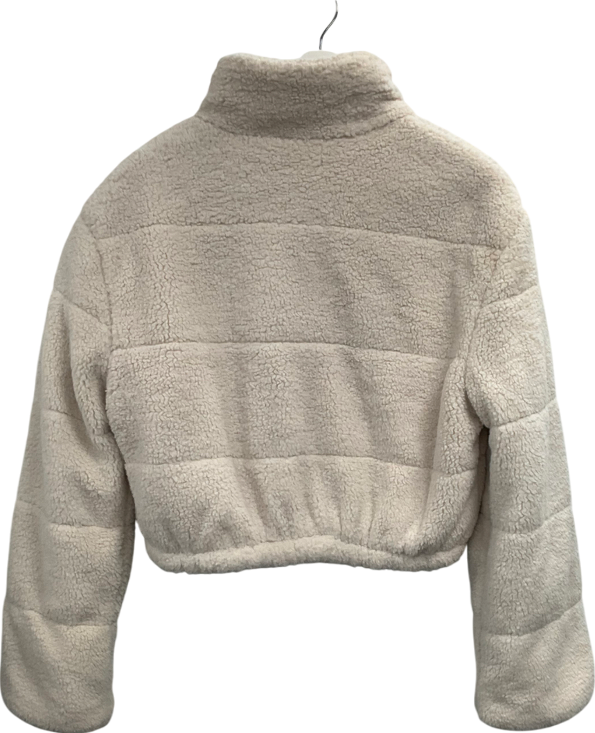 Fashion Nova Cream Sherpa Coat UK L