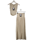 4th & Reckless Beige Nikki Sleeveless Top And Drop Waist Skirt Set UK 8