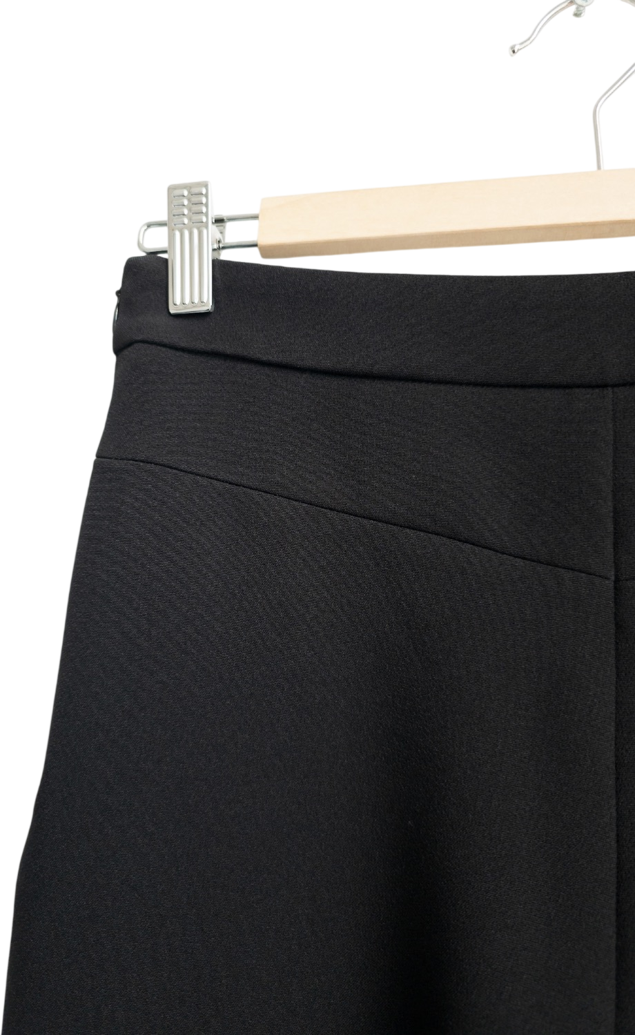 FRANKIE SHOP Black Slim Leg Stretch Trousers With Zips UK S