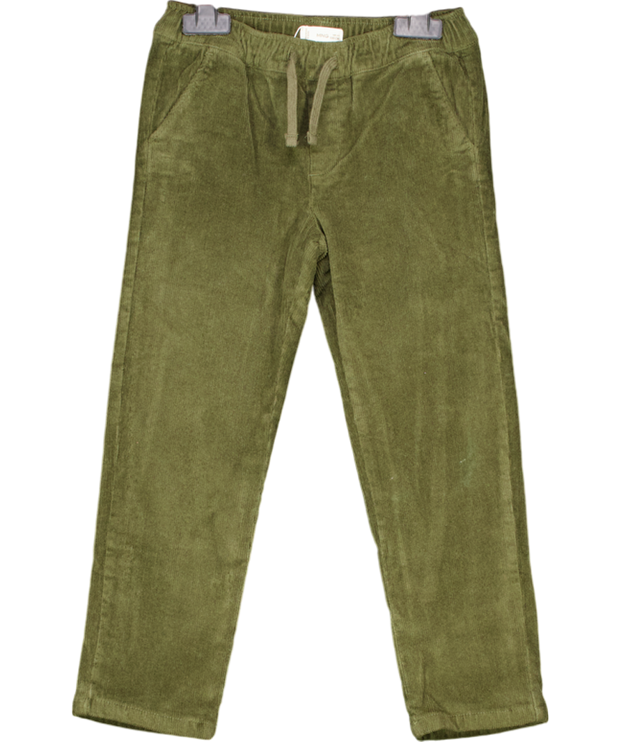 MANGO Green Lined Corduroy Trousers 4 Years