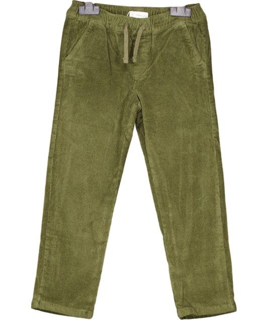 MANGO Green Lined Corduroy Trousers 4 Years