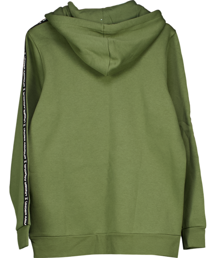 Under Armour Green Icon Fleece Taping Hoodie UK M