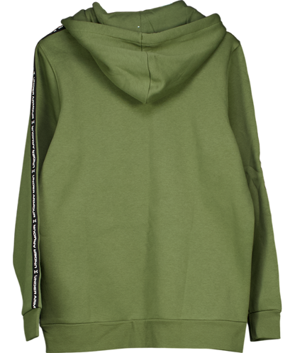 Under Armour Green Icon Fleece Taping Hoodie UK M