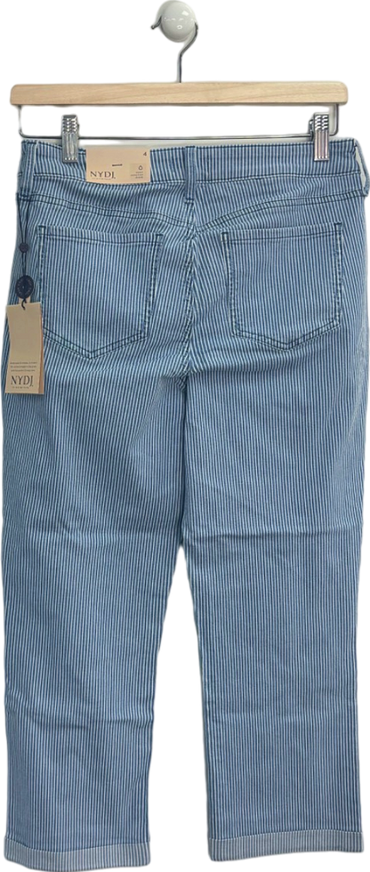 NYDJ Blue Stripe Chloe Crop Jeans UK 12