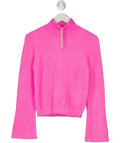 Dancing Leopard Fuzzy Knit Poppy Jumper In Bubblegum Pink UK 8