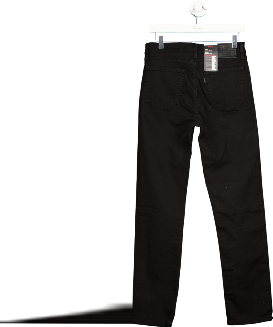 levis Black 724 High Rise Slim Straight Leg Jeans W30