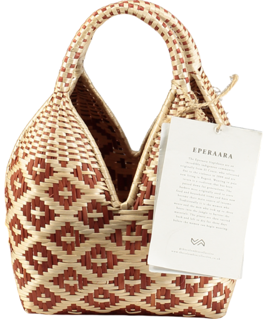 Columbia Collective Beige Handmade Mini Basket Bag