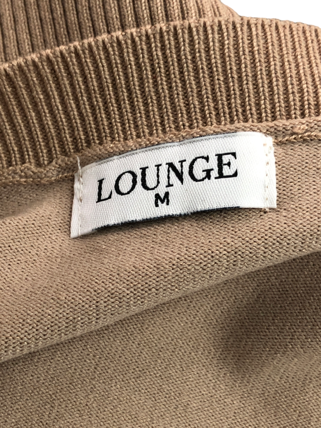 Lounge Beige Knitted Long Sleeve Top UK M