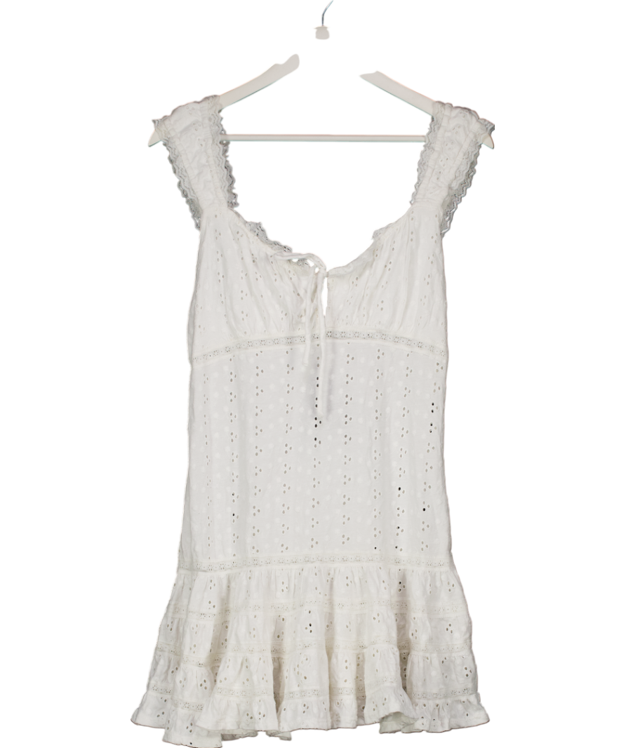 Kimchi Blue White Ava Broderi Anglais Mini Dress UK XL