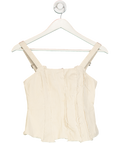 VRG GRL Cream Callie Frayed Top UK 6
