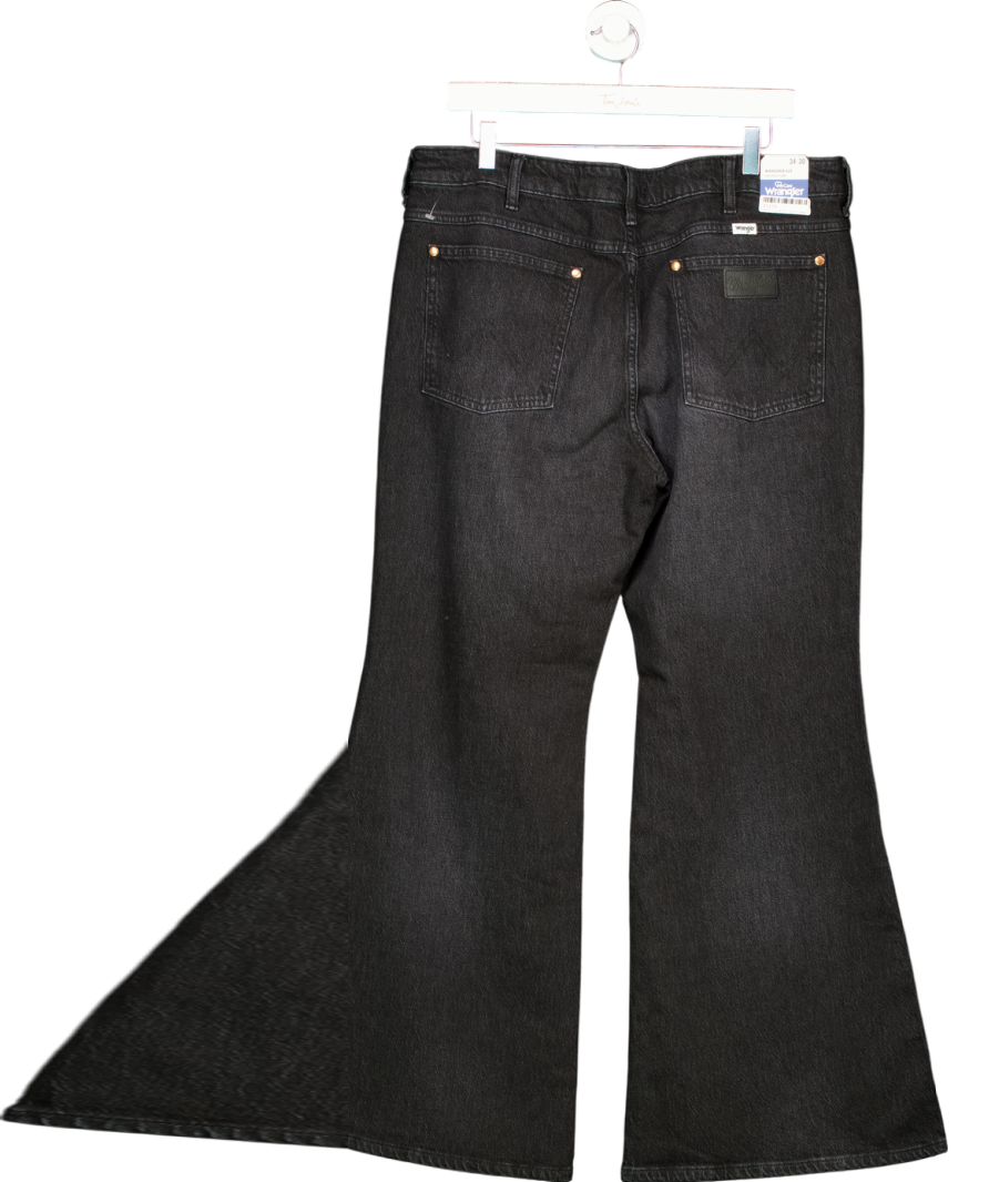 Wrangler Black Wanderer 622 High Rise Flare Jeans W34