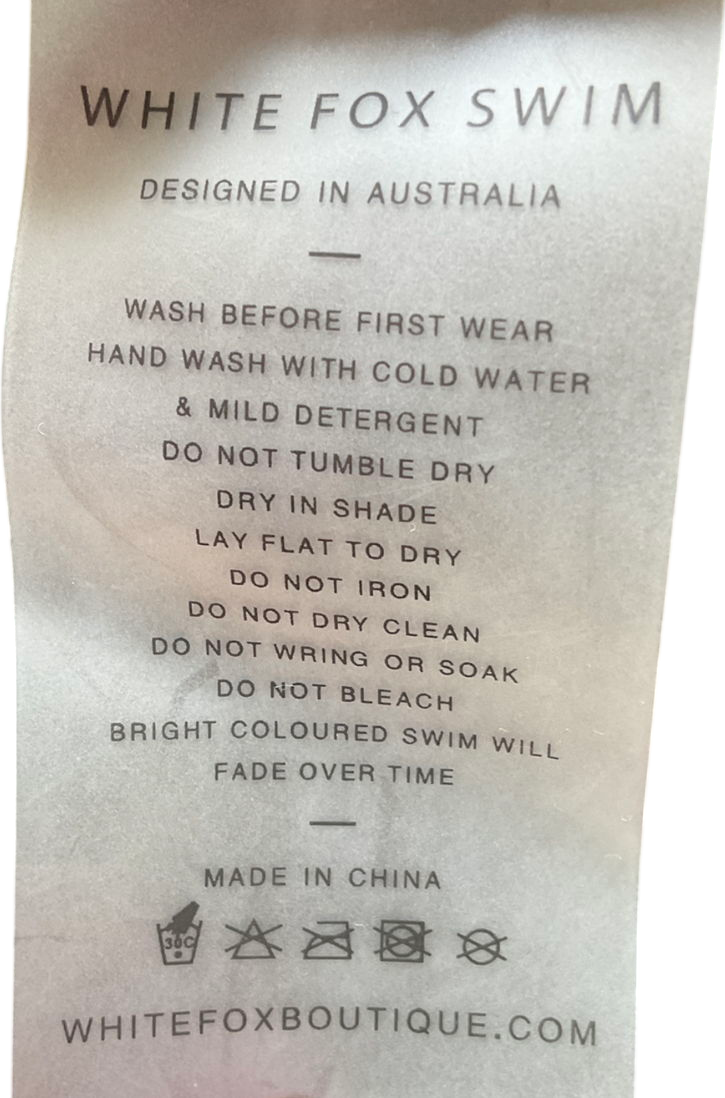 White Fox Multicoloured Let’s Get A Tan Bikini Set UK XS