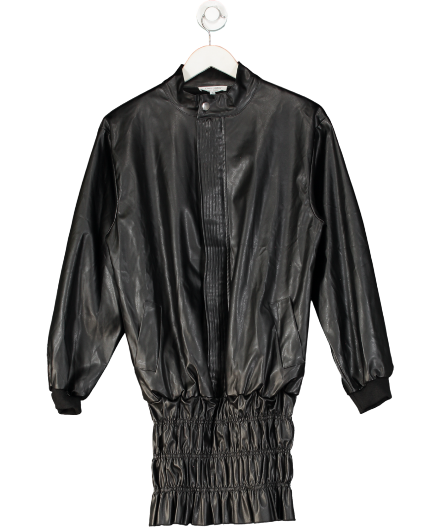 Cherry mellow Black Faux Leather Mini Dress UK S