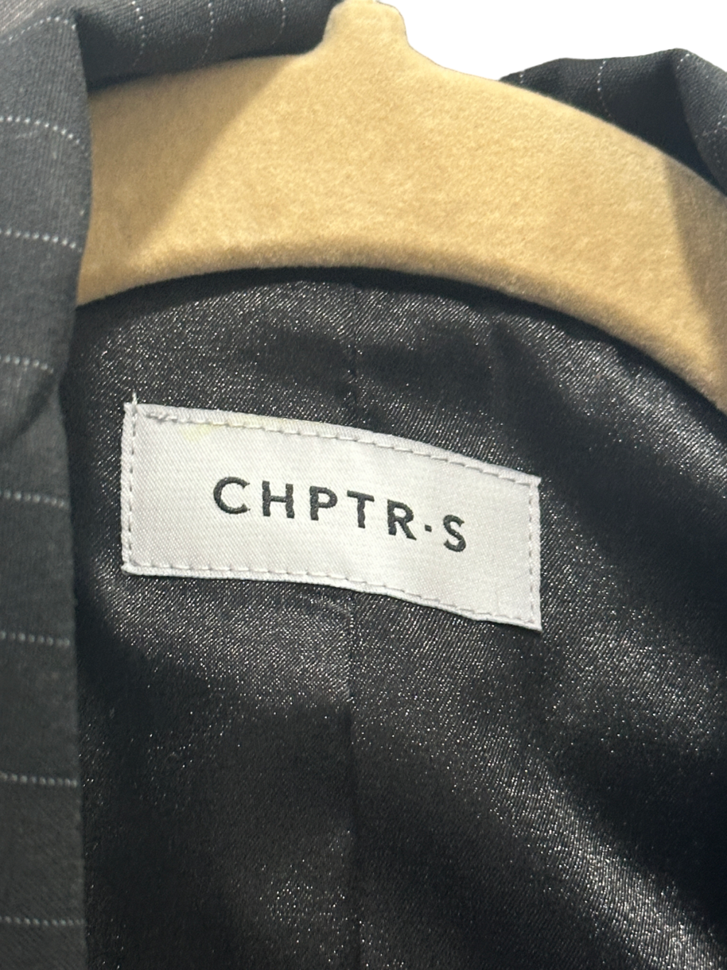 CHPTR-S Black Pinstripe Blazer UK 8