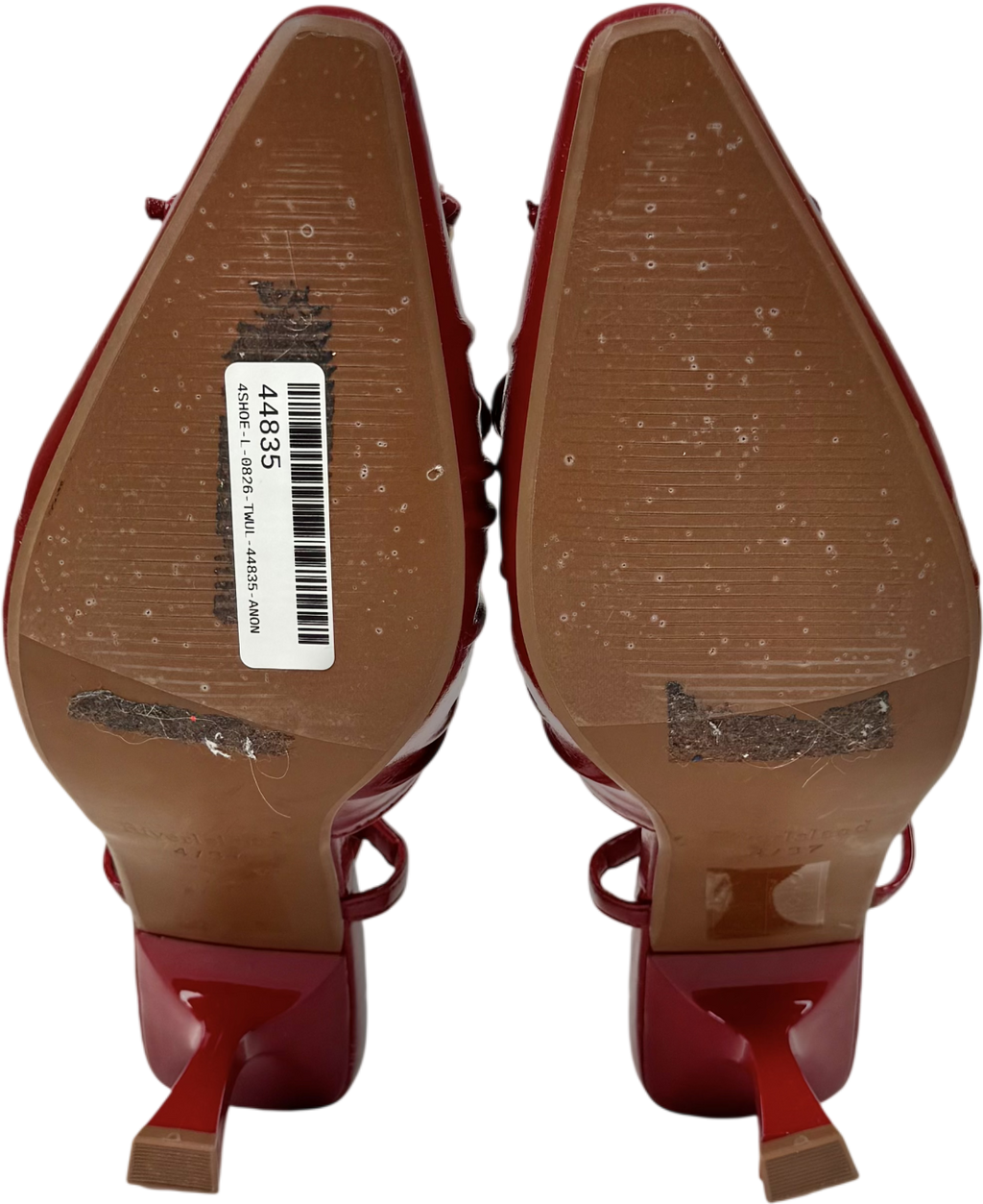 River Island Red Ruched Bow Court Heels UK 4 EU 37 👠