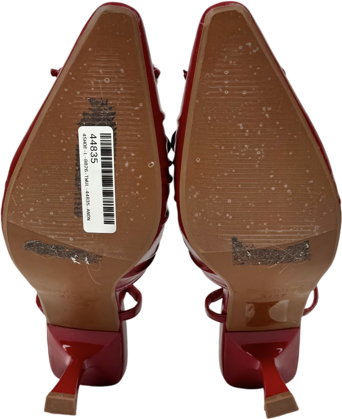 River Island Red Ruched Bow Court Heels UK 4 EU 37 👠