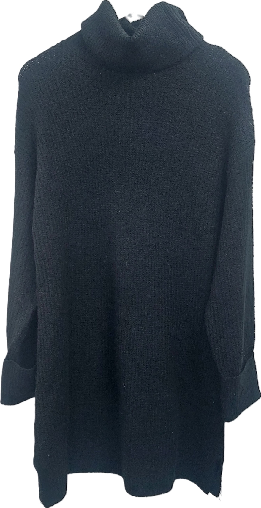 Topshop Black Roll Neck Jumper Dress UK S