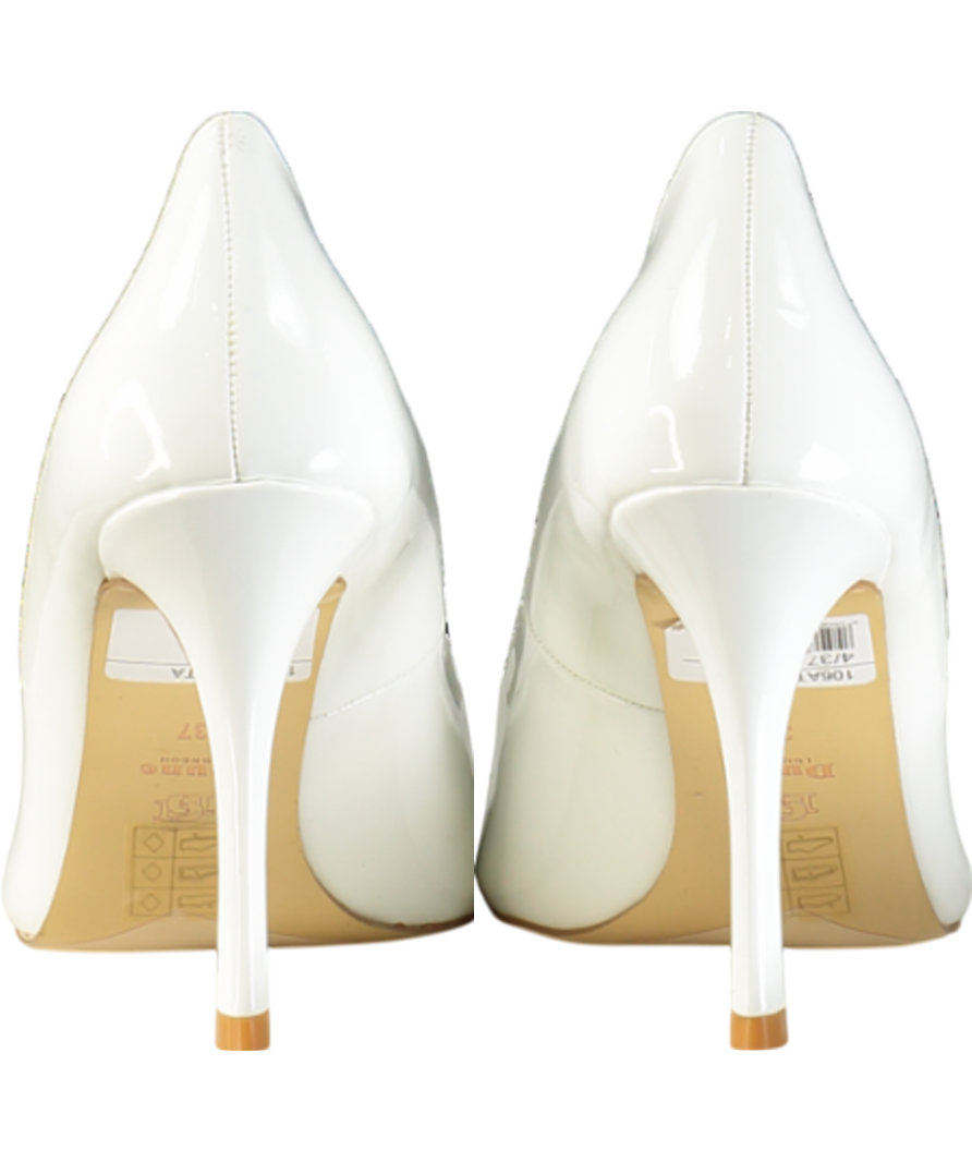 Dune White Atlanta Stiletto Heel Court Shoes UK 4 EU 37 👠