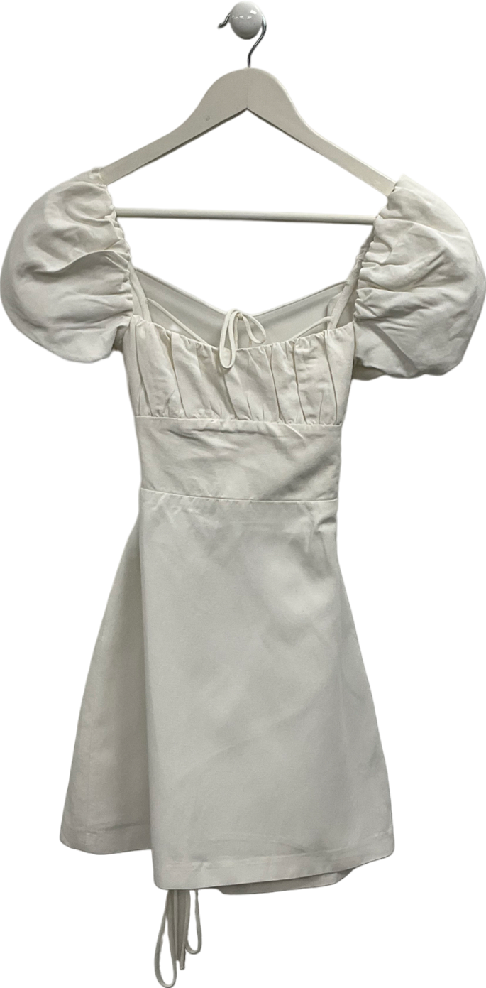 ZARA White Open Back Mini Dress UK XS