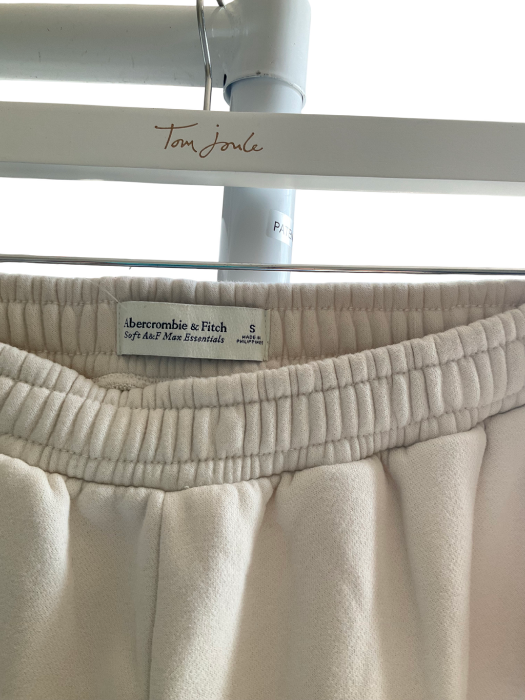 Abercrombie & Fitch Cream Relaxed Wide Leg Joggers UK S