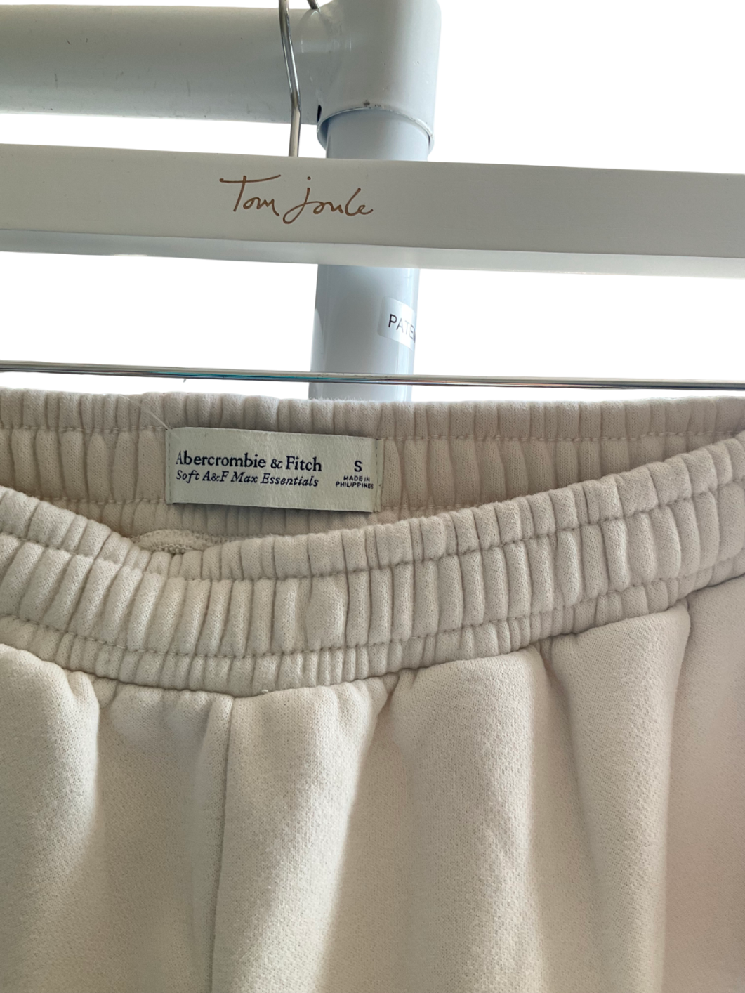 Abercrombie & Fitch Cream Relaxed Wide Leg Joggers UK S