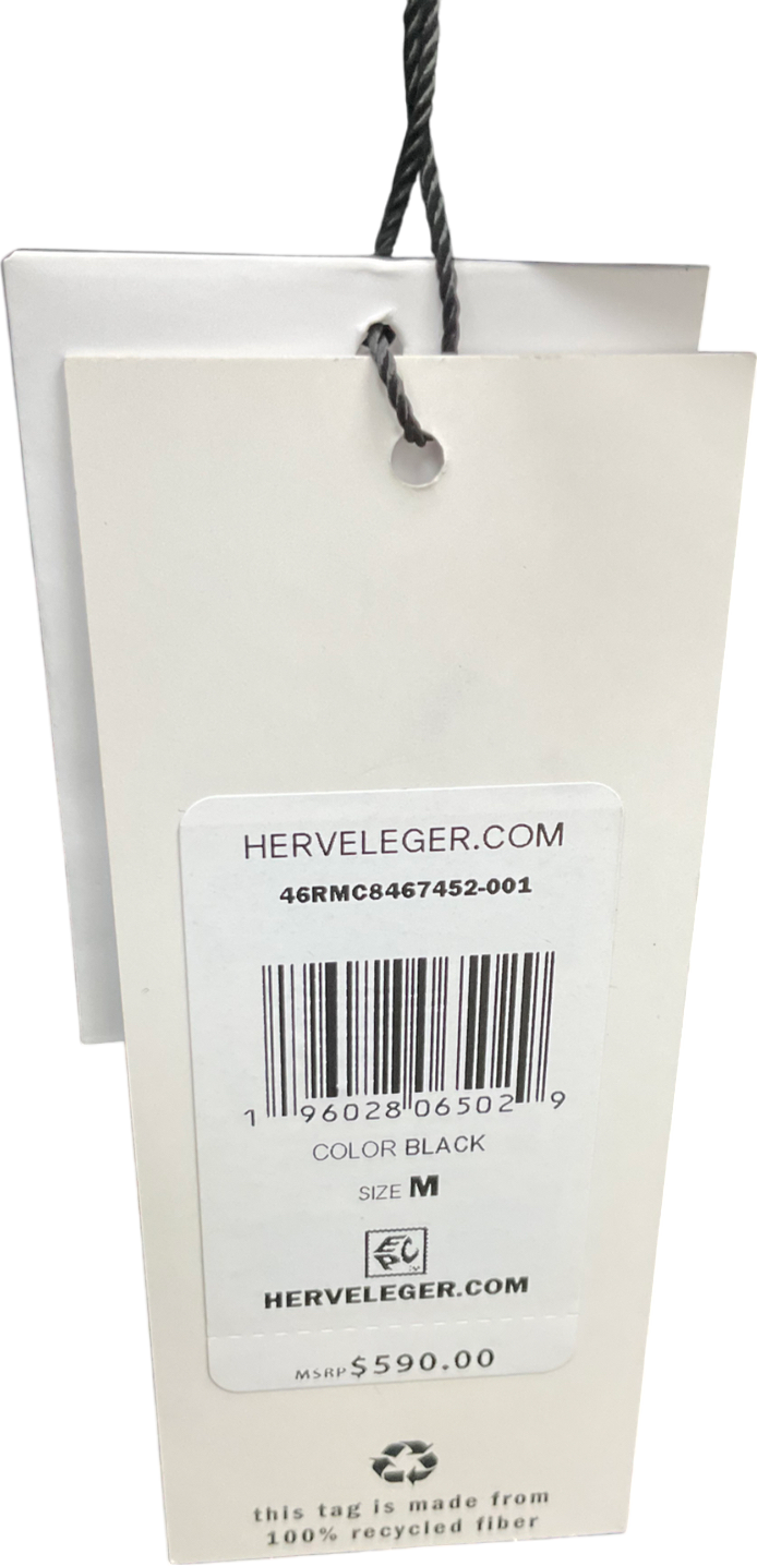 Herve Leger Black Diamante Strap Halter Neck Dress UK M