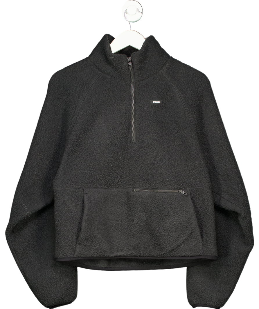 gymshark Black 1/4 Zip Sherpa Fleece UK M