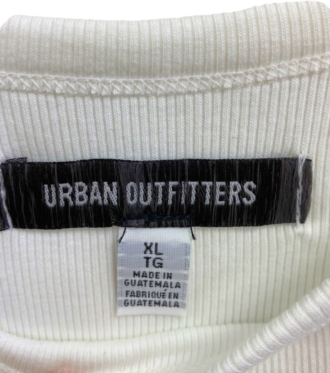 Urban Outfitters White Ribbed Tank Dress UK XL