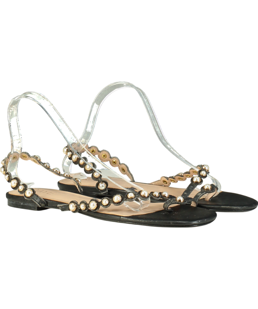 Raye Black Pearl Detail Sandal UK 8 EU 41 👠
