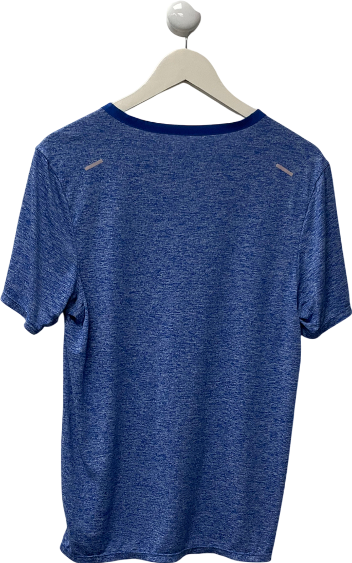 Nike Blunder Blue Breathable Running Recycled Polyester Short Sleeve Shirts UK S