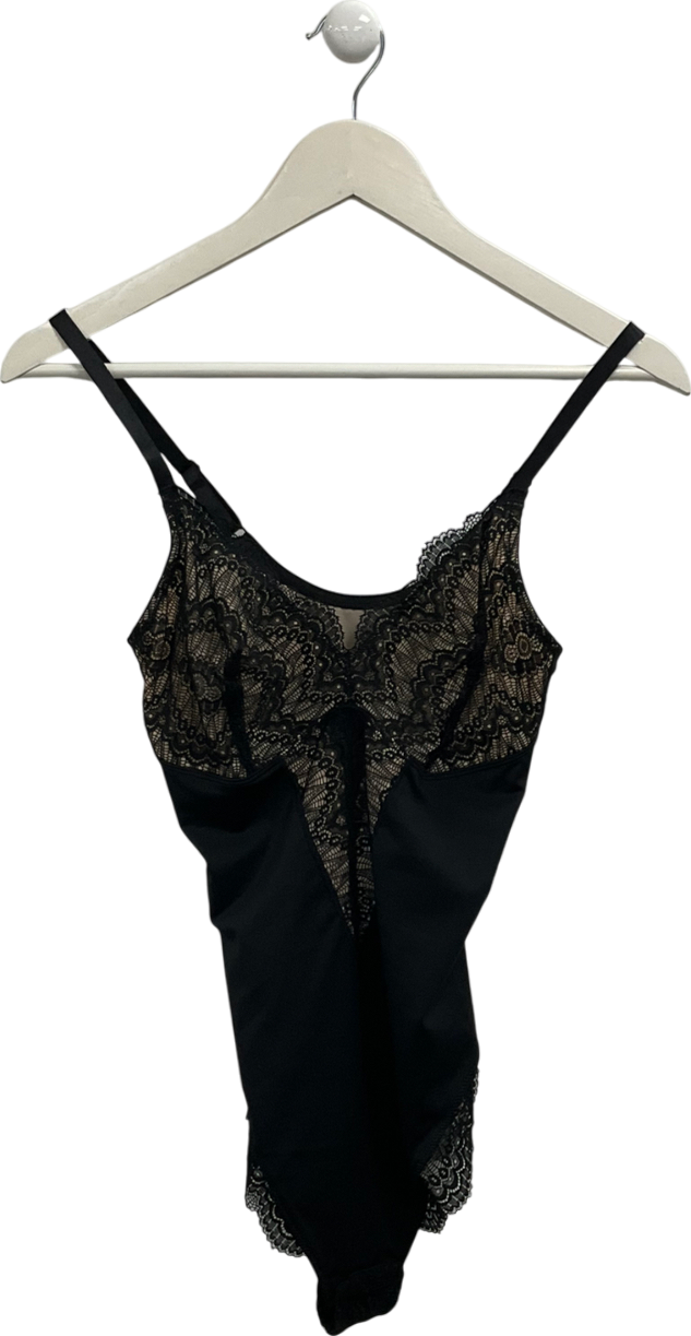 Black Lace Bodysuit UK L