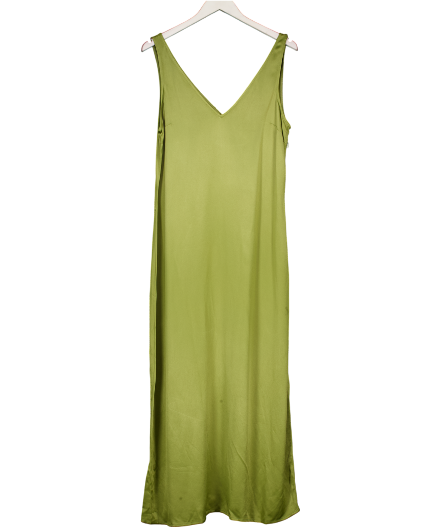 Boden Green Satin Slip Maxi Dress UK 12
