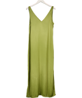 Boden Green Satin Slip Maxi Dress UK 12
