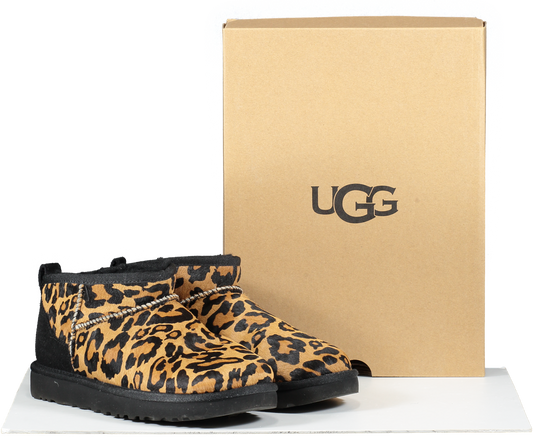 UGG Black Classic Ultra Mini Panther Womens Butterscotch Fashion Boot UK 5 EU 38 👠