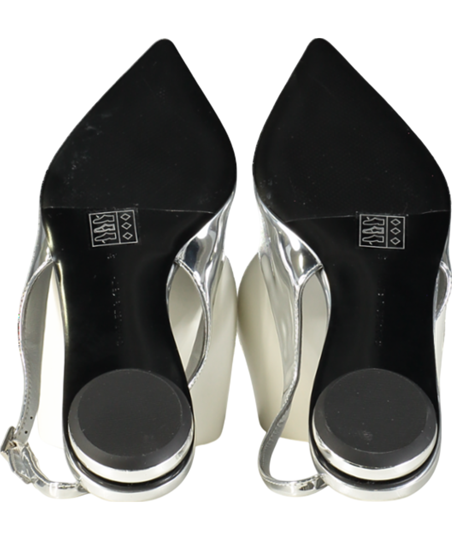 Charles & Keith Metallic Pointed Toe Slingback Flats UK 6 EU 39 👠