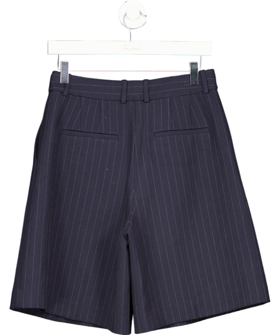 Babaton Blue Pinstripe Bermuda Shorts UK 6