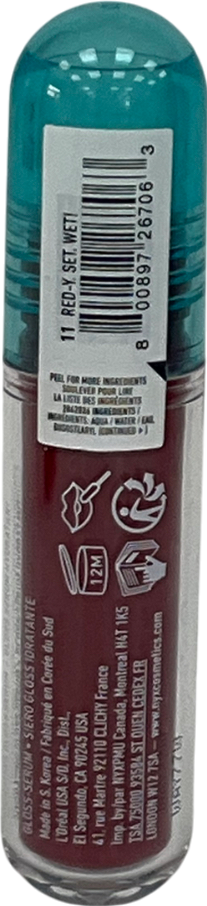 NYX Lip Iv Hydrating Gloss Stain, Lip Gloss Red Y Set Wet 5ml