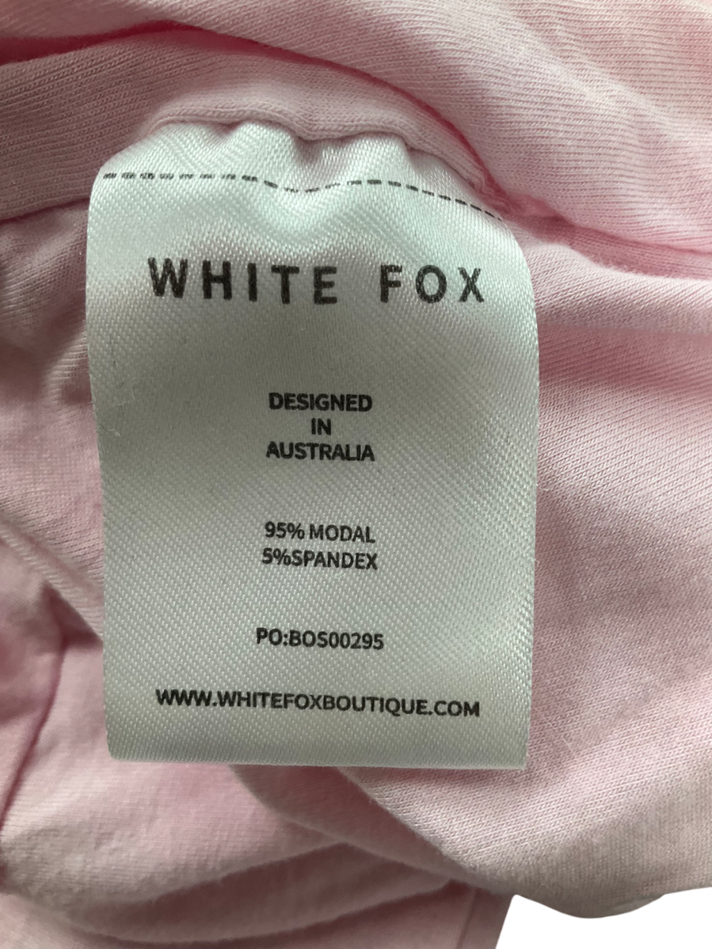 White Fox Pink Only For Tonight Long Sleeve Top UK L