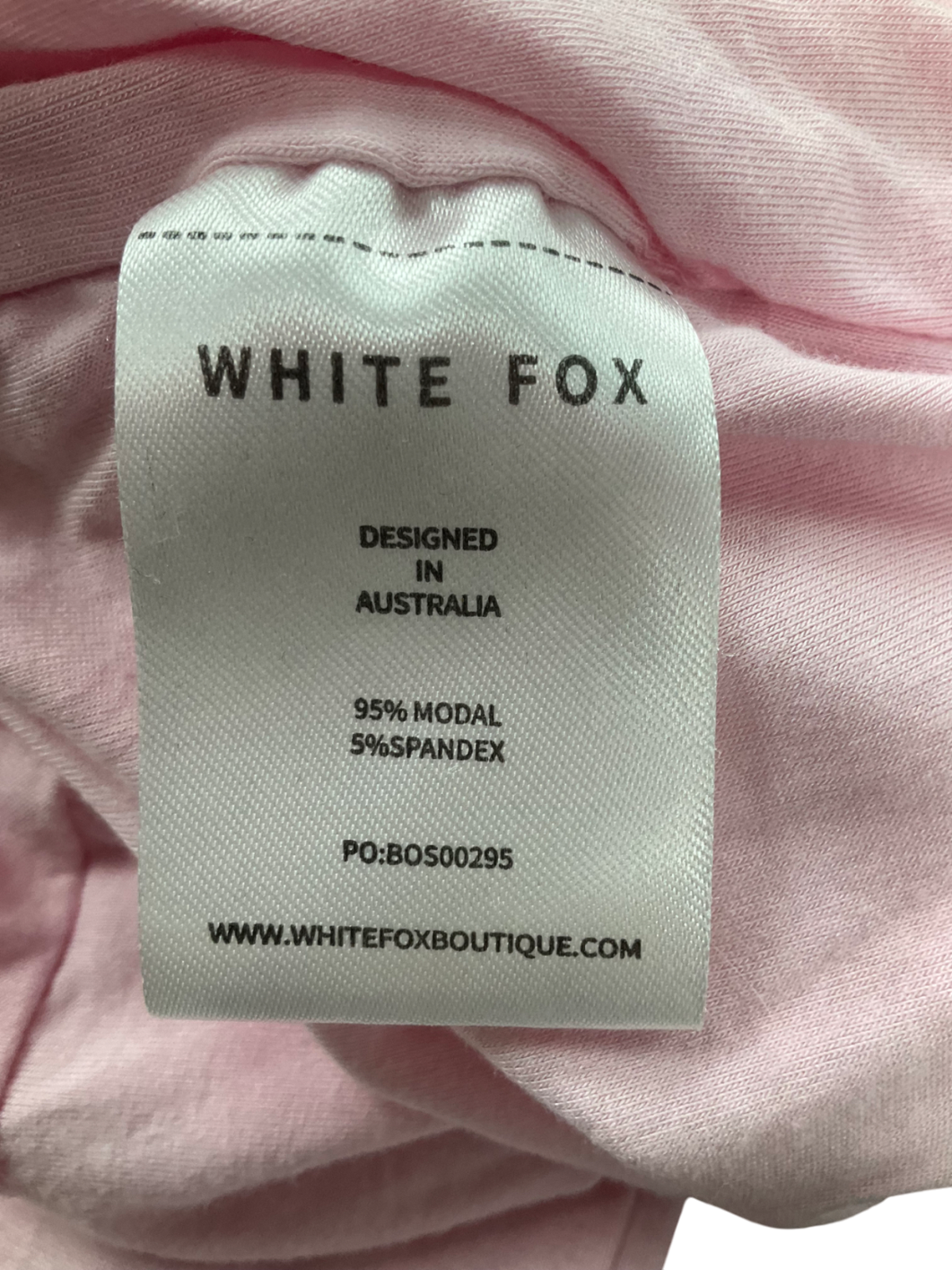White Fox Pink Only For Tonight Long Sleeve Top UK L