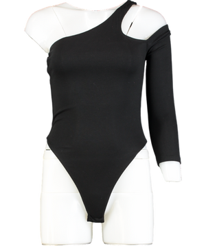 Superdown Black One-shoulder Bodysuit UK XS