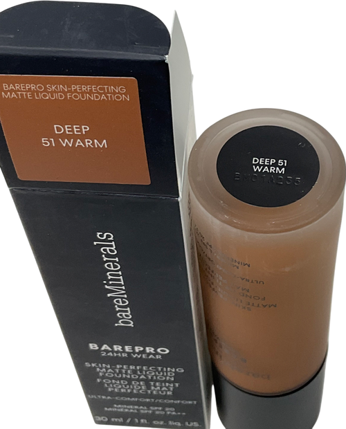 bareMinerals Barepro 24hr Matte Comfort Liquid Foundation Mineral Spf20 51 30ml