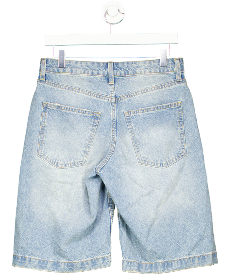 Bershka Blue Baggy Denim Shorts UK XS/S